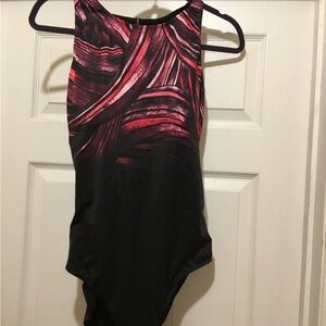 Swimsuits For All Black and Red One Piece Swimwear